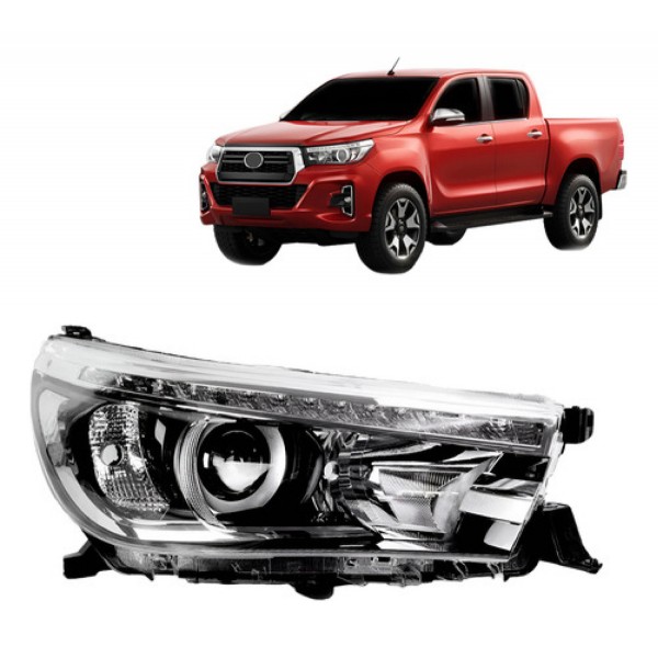 Farol Hilux Pick Up 2016 A 2020 Elétrico Com Motor E Led