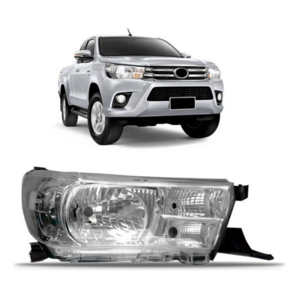Farol Hilux Srv 2016 2017 2018 2019 2020 Manual Sem Led