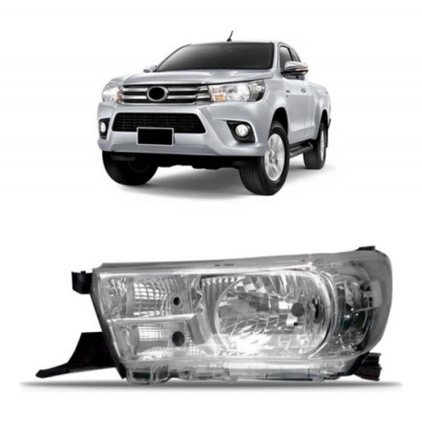 Farol Hilux Srv 2016 2017 2018 2019 2020 Manual Sem Led