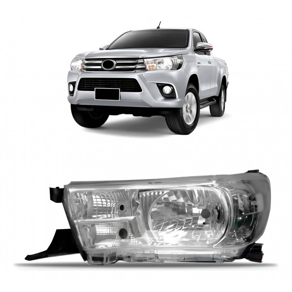 Farol Hilux Srv 2016 2017 2018 2019 2020 Manual Sem Led