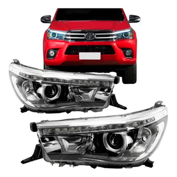 Farol Led Toyota Pickup Hilux Srv 16 2017 Eletrico Promoção