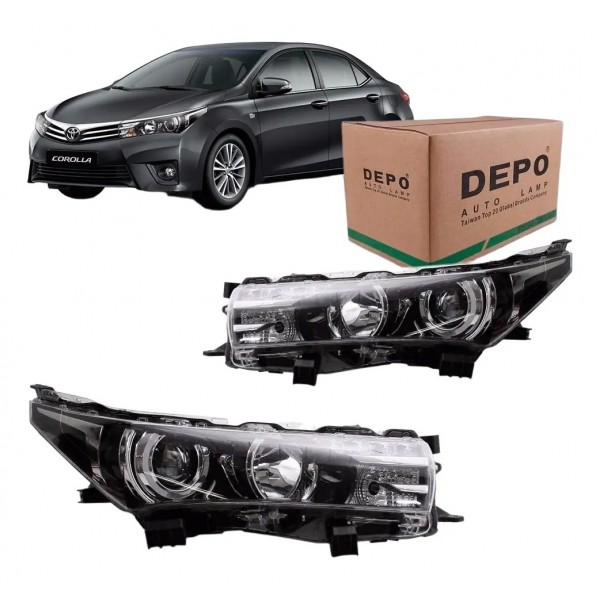 Par Farol Corolla 2015 2016 Com Led Toyota Depo Ambos Lados