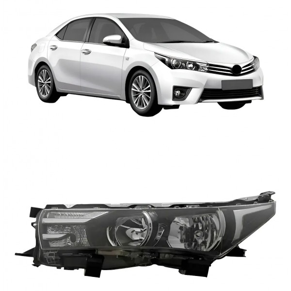 Farol Corolla 2014 A 2016 Manual Elétrico C/ Led C/ Xênon