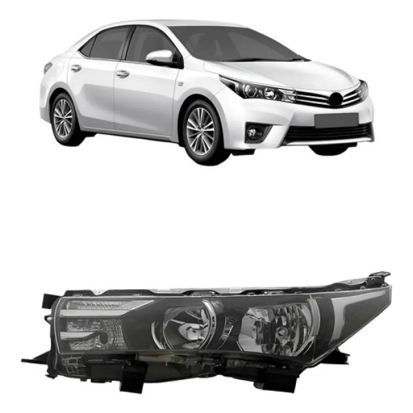 Farol Corolla 2014 A 2016 Manual Elétrico C/ Led C/ Xênon