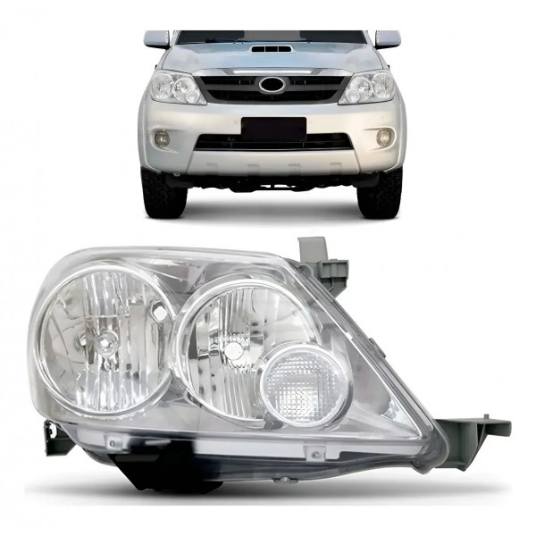 Farol Hilux Sw4 2004 A 2008 Cromado