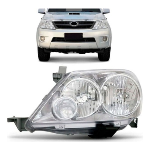 Farol Hilux Sw4 2004 A 2008 Cromado