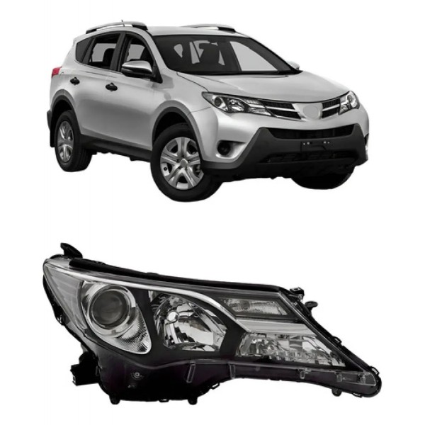 Farol Rav4 2014 2015 2016 Elétrico C/ Motor S/ Led
