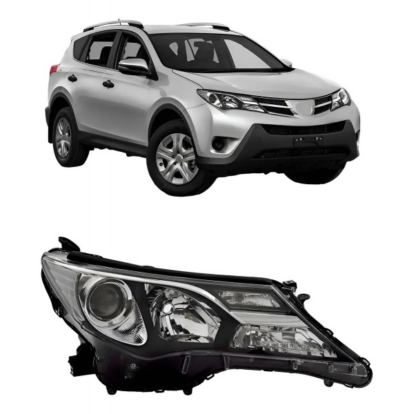 Farol Rav4 2014 2015 2016 Elétrico C/ Motor S/ Led