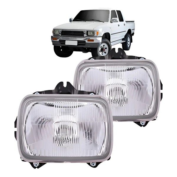 Par Farol Hilux 92 93 94 95 96 97 98 99 00 01 02 03 Cromado-