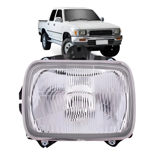 Farol Hilux 92 93 94 95 96 97 98 99 00 01 02 03 Cromado