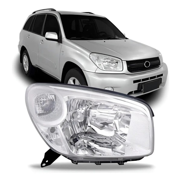 Farol Rav4 2004 2005 2006 Cromado Modelo Original