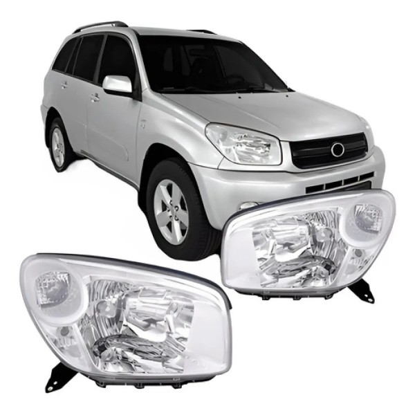 Par Farol Rav4 2004 2005 2006 Cromado