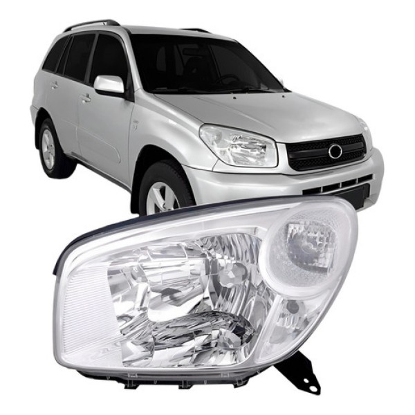 Farol Rav4 2004 2005 2006 Cromado Toyota Tyc