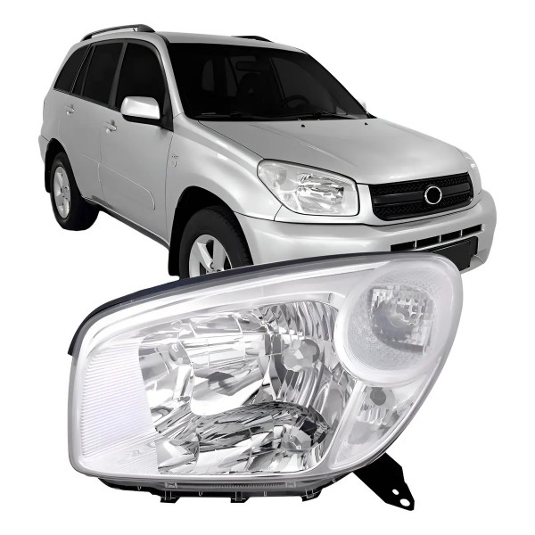 Farol Rav4 2004 2005 2006 Cromado Toyota Tyc