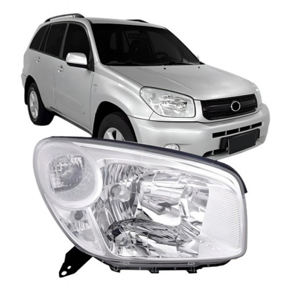 Farol Rav4 2004 2005 2006 Cromado Toyota Tyc