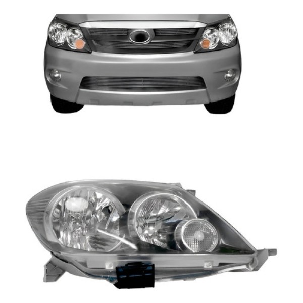 Farol Hilux Sw4 2004 A 2008 Cromomix