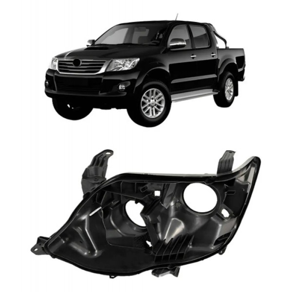 Carcaça Farol Hilux 2012 2013 2014 2015 Sw4 C/ Regulador