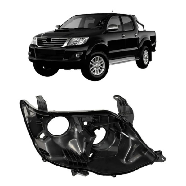 Carcaça Farol Hilux 2012 2013 2014 2015 Sw4 C/ Regulador