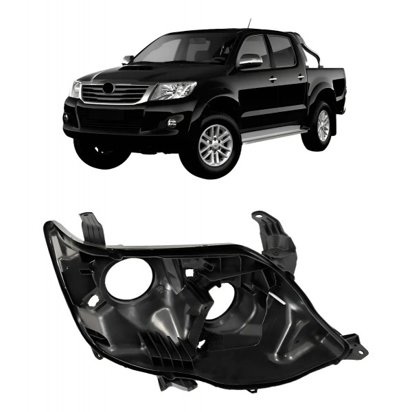 Carcaça Farol Hilux 2012 2013 2014 2015 Sw4 C/ Regulador