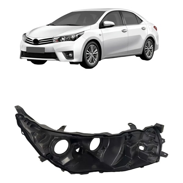 Carcaça Farol Corolla 2014 A 2017 Sem Projetor Sem Led