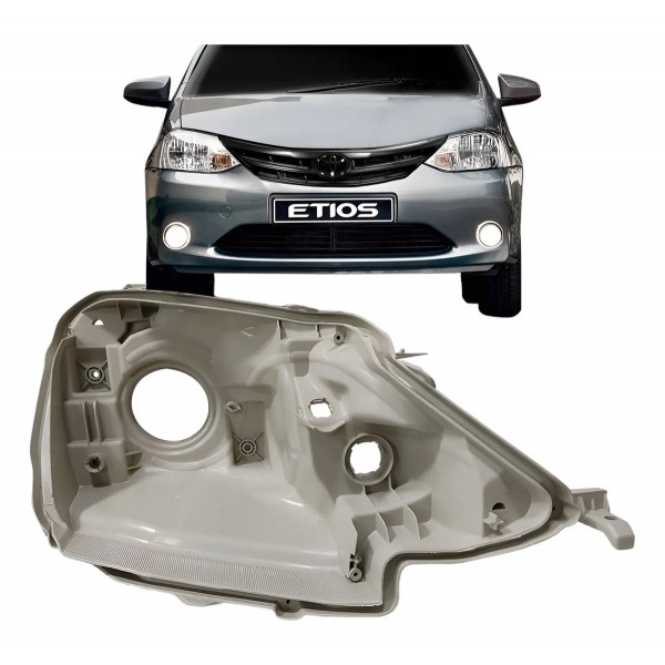 Carcaça Farol Toyota Etios 2013 2014 2015 2016 2017 Cinza