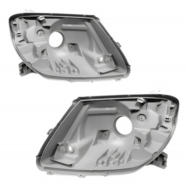 Par Carcaça Farol Hilux Srv 2005 06 07 08 09 10 2011 Cinza