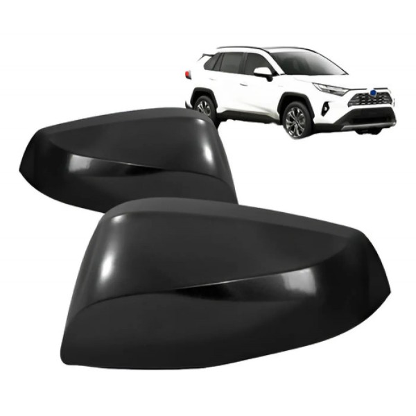 Par De Capa De Retrovisor Da Rav4 2019 A 2022 Preto