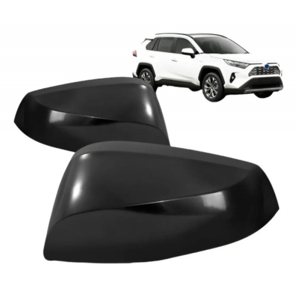 Par Capa De Retrovisores Da Rav4 2019 A 2022 Preto