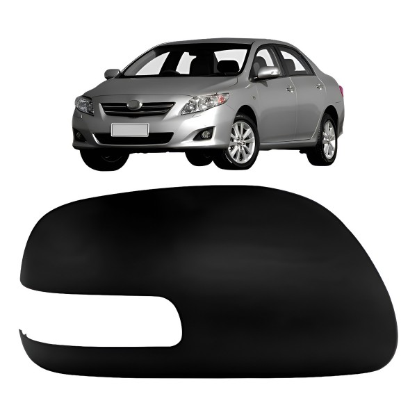 Capa Retrovisor Corolla 2009 A 2013 C/furo Preto