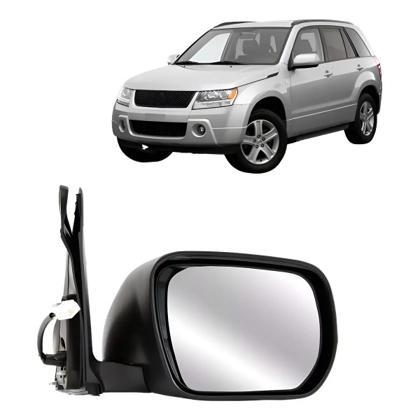 Retrovisor Grand Vitara 2008 A 2012 Elétrico Preto