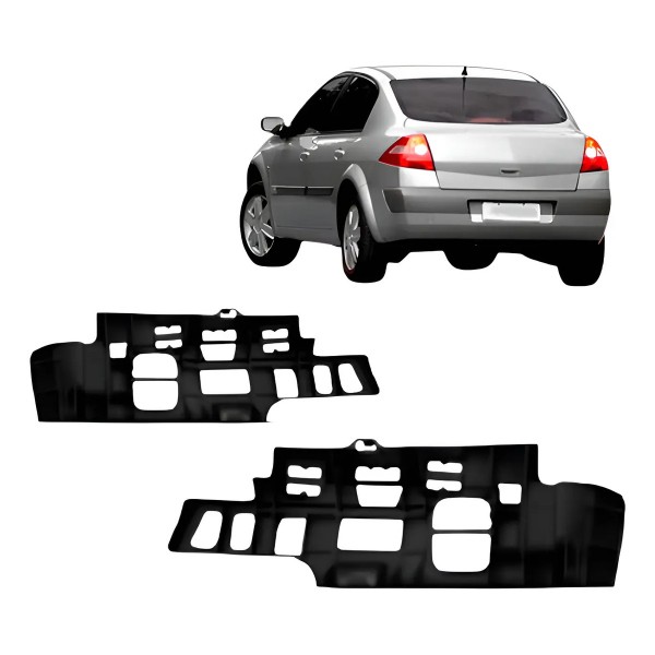 Par Suporte Parachoque Traseiro Megane 2007 A 2013 Sedan