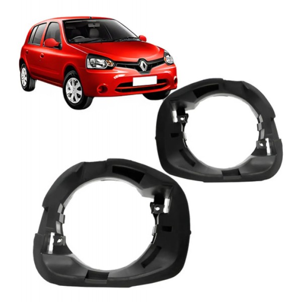 Par Moldura Suporte Farol Milha Clio 2013 14 15 16 2017