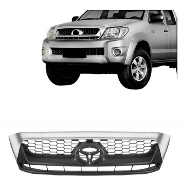 Grade Radiador Cromado/ Preto Hilux Pick-up 2009 A 2011