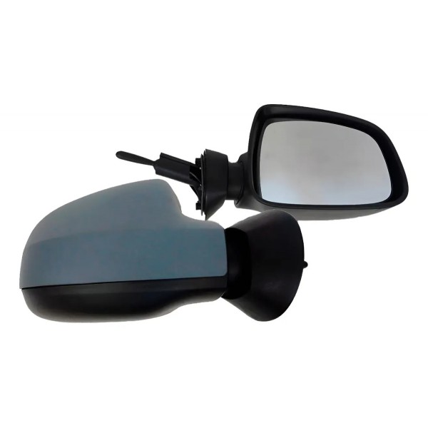 Par Retrovisor Logan Sandero 11/13 Com Controle Capa Primer Direito + Esquerdo