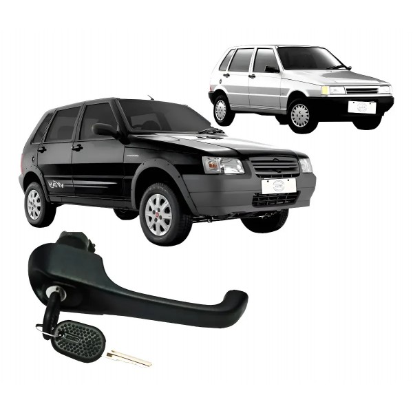 Maçaneta Externa Dianteira Direita Uno Mille G1 2008 A 2010 Preto Dianteira