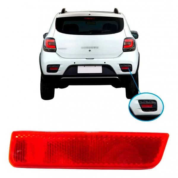 Refletor Parachoque Traseiro Sandero Stepway 2015 2016 2017