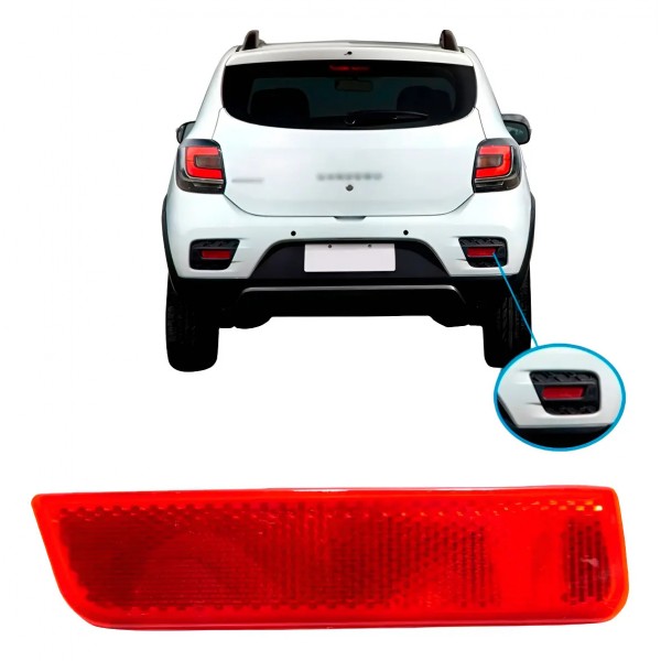 Refletor Parachoque Traseiro Sandero Stepway 2015 2016 2017