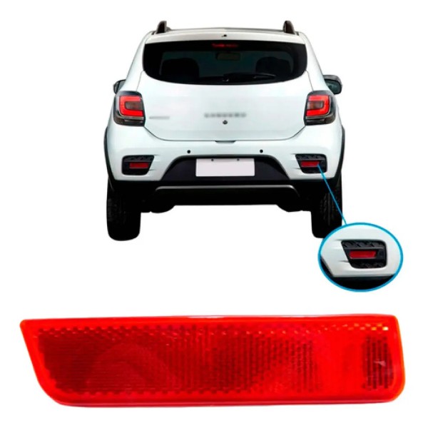Refletor Parachoque Traseiro Sandero Stepway 2015 2016 2017