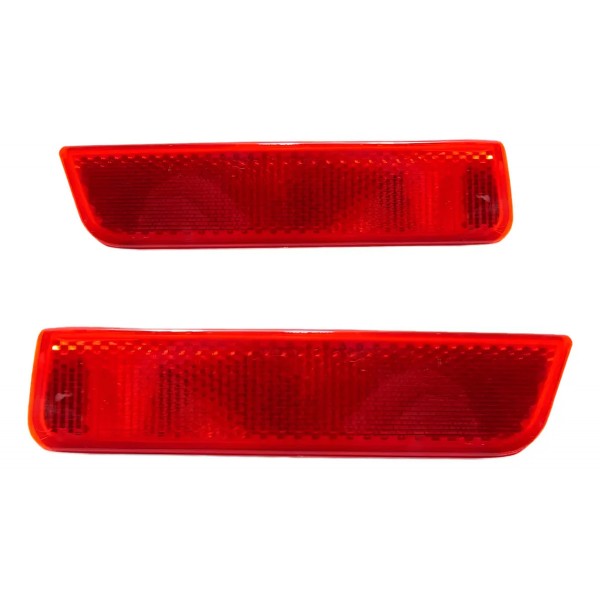 Par Refletor Parachoque Traseiro Sandero Stepway 2015 A 2018 Vermelho