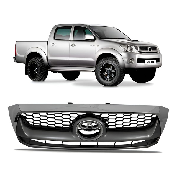 Grade Radiador Hilux Srv 2009/11 Cromado/cinza Escuro Oferta