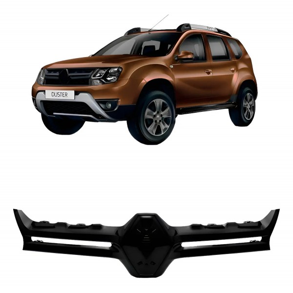 Moldura Grade Duster/ Oroch 2015 A 2017 Preto Brilhante Preto