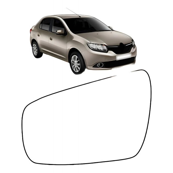 Lente Retrovisor Logan Sandero 2014 2015 2016 2017 Esquerdo