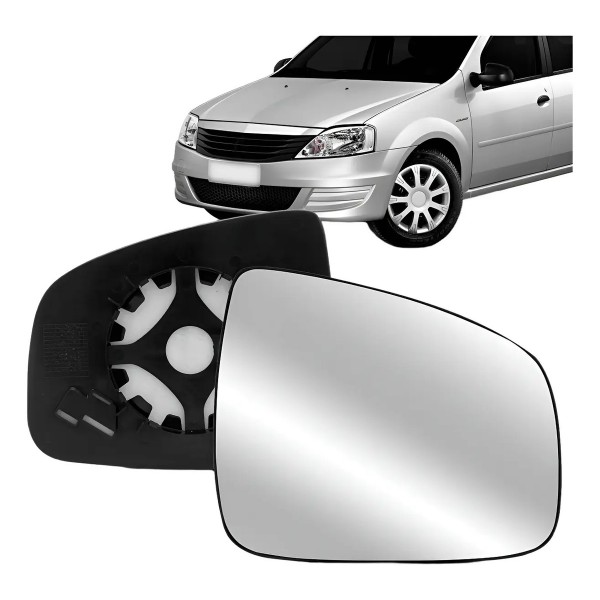 Lente Retrovisor Logan 2009 10 11 12 13 2014 S/ Aquecimento