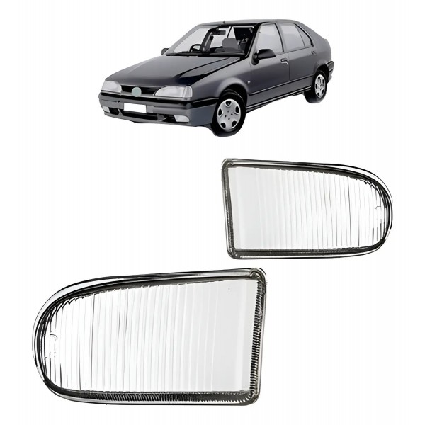 Jogo Lente Farol Milha Auxiliar Renault 19 1996 97 1998 1999