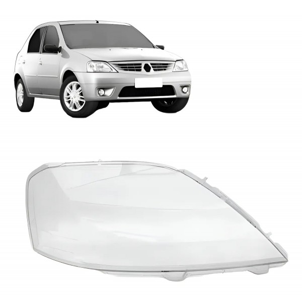 Lente Farol Logan 2007 2008 2009 Para Renault