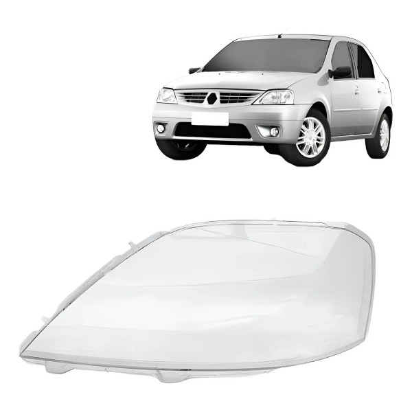 Lente Farol Logan 2007 2008 2009 Para Renault