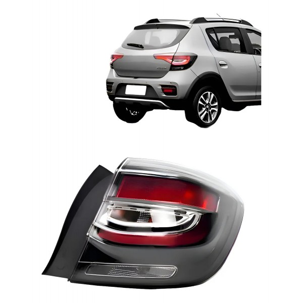Lanterna Sandero Stepway 20 A 2024 Fume Canto C/led Direito Direito/passageiro Vermelho