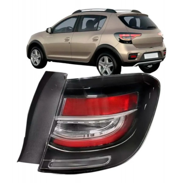 Lanterna Traseira Sandero Stepway 2020 A 2024 Canto Fume Led