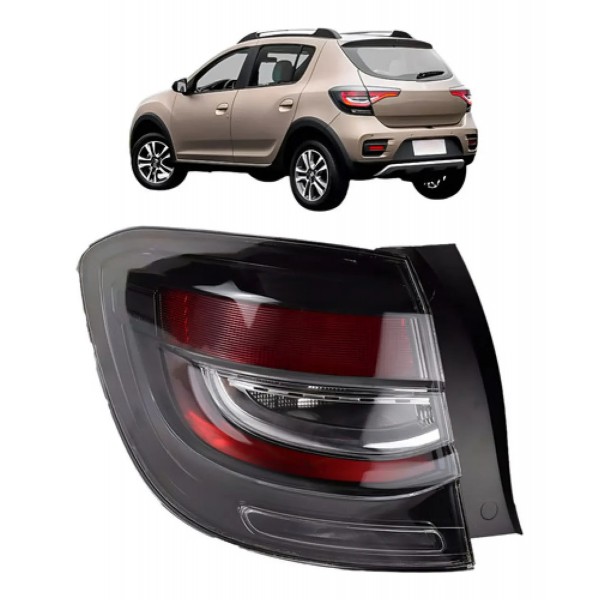 Lanterna Sandero E Stepway 2020 A 2024 Canto Fumê Led