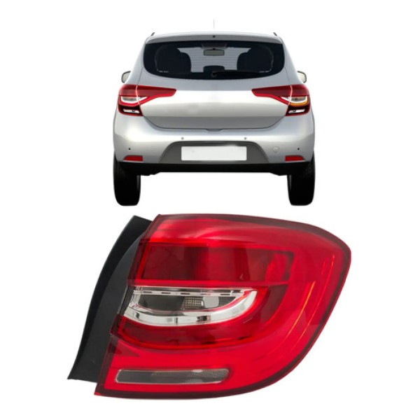 Lanterna Traseira Sandero 2020 21 22 23 2024 Canto Com Led